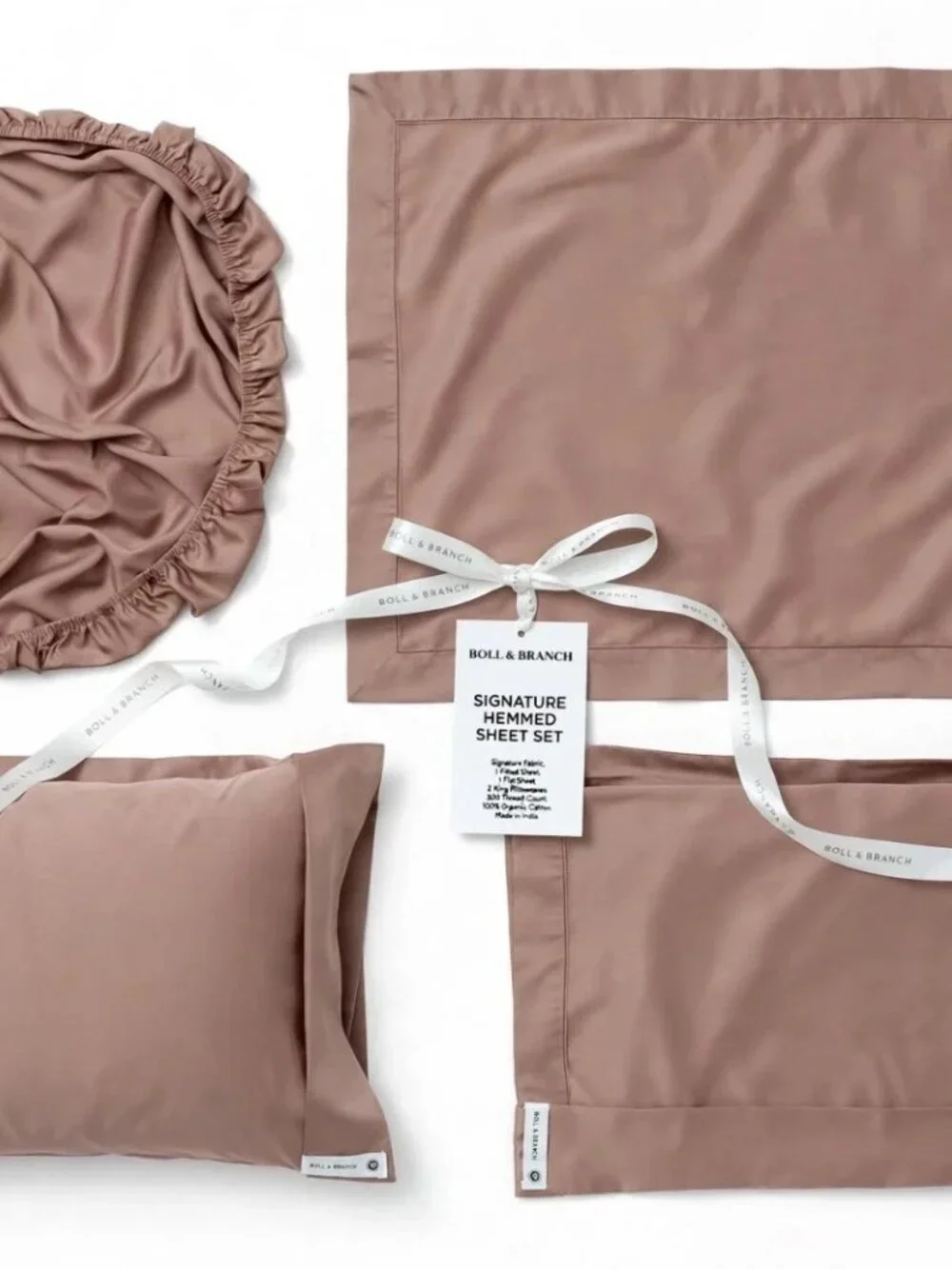 Boll & Branch PLUM CALIFORNIA KING Signature Hemmed 4 PCS Sheet Set